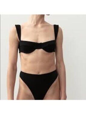 Ziah Womens Black Lee Bikini Bottoms